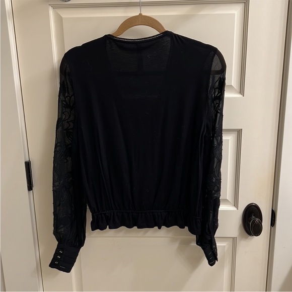 Anthropologie Black Embroidery Size M - Picture 6 of 14